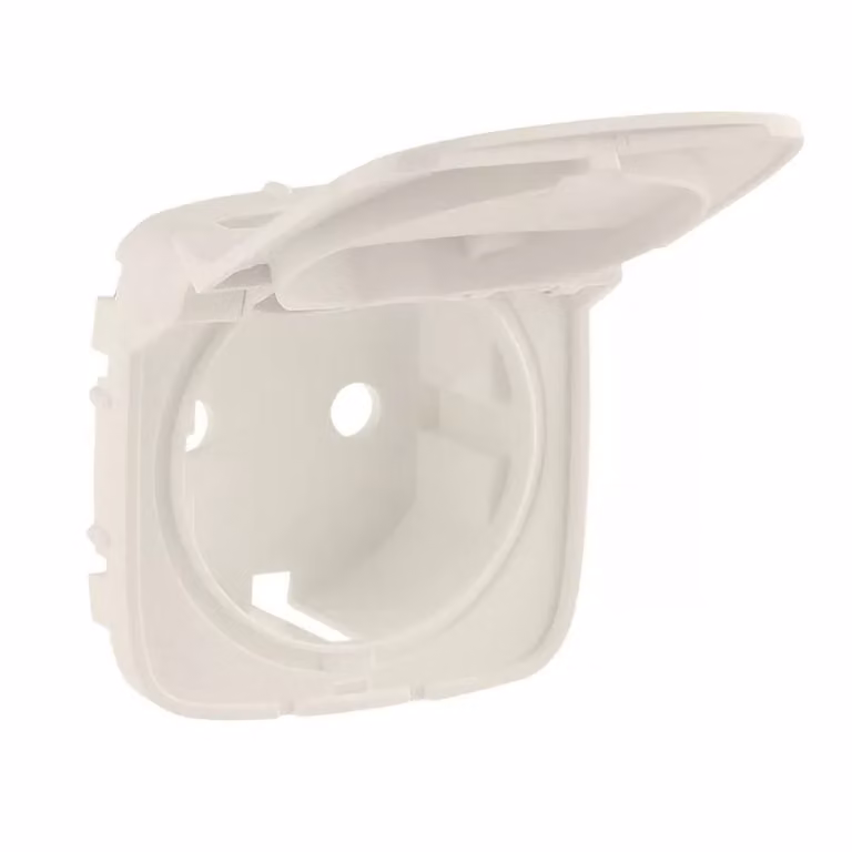 Legrand Valena Allure Coperchio per presa di corrente con contatto di terra Coperchio a cerniera Colore: bianco mandorla 754846