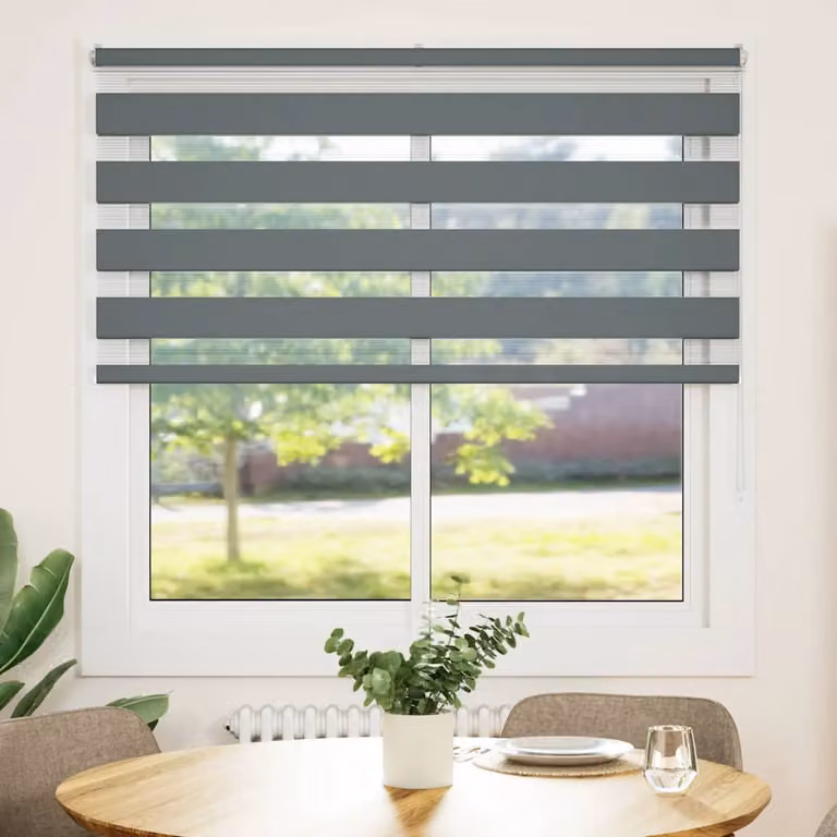 vidaXL Tenda a Rullo Zebra Larghezza Tessuto 135,9 cm Poliestere