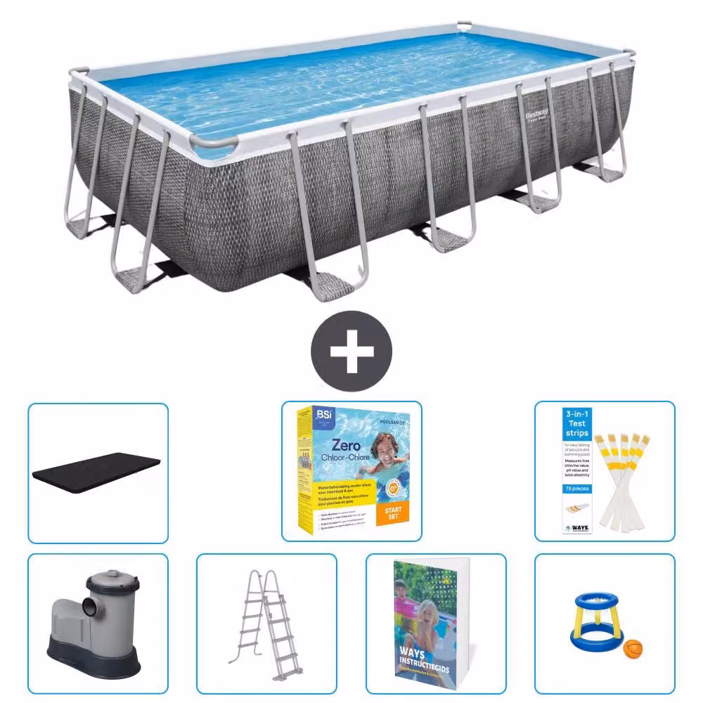 Bestway Power Steel, piscina rettangolare - 549x274x122 cm - 6 pezzi, modello S529
