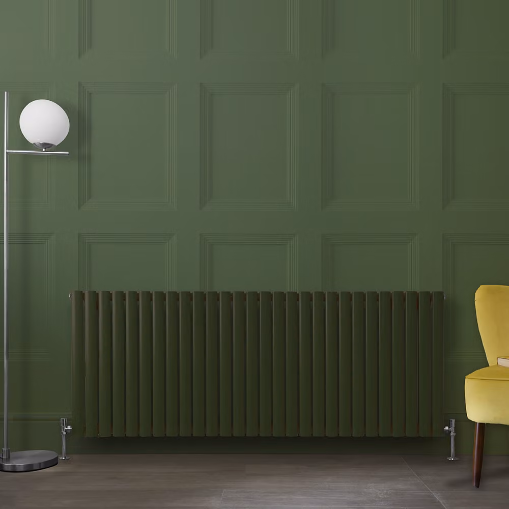 Radiatore di Design Orizzontale  Verde (Evergreen) -  635mm x 1647mm - Pannello Singolo  - Revive