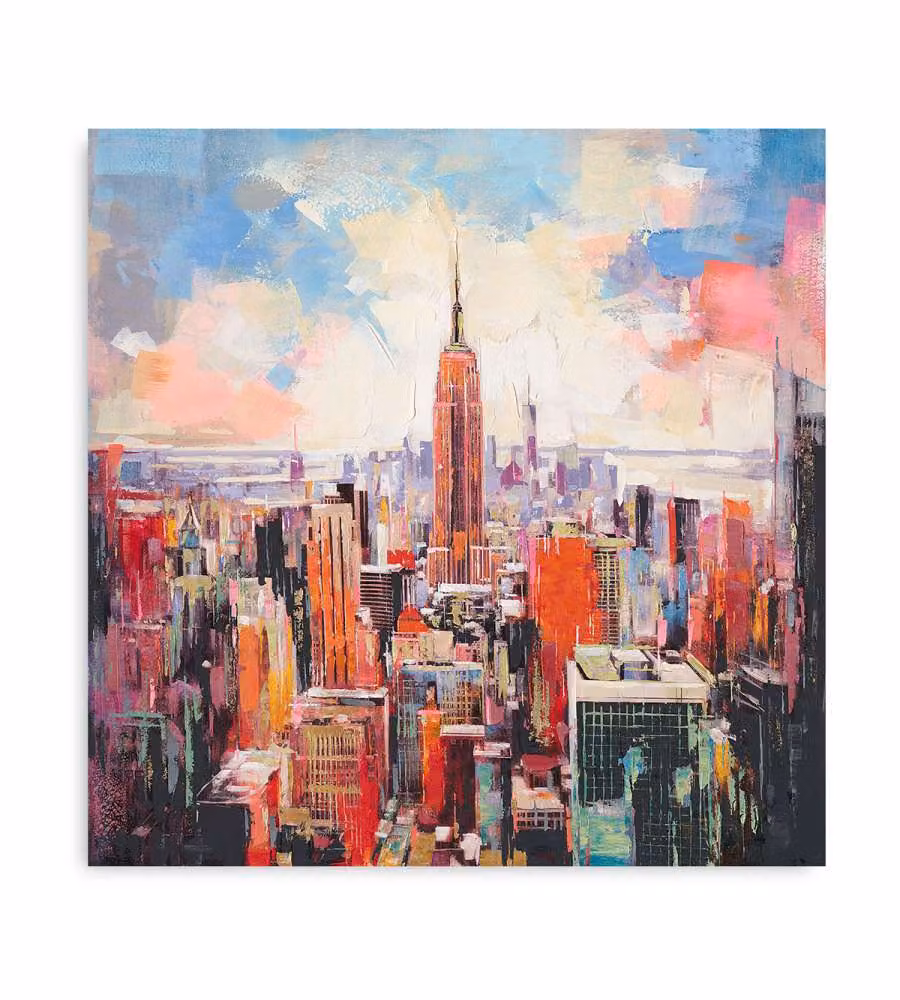 Domo Mea Dipinto Decorativo su Tela - Manhattan - 45 x 45 cm