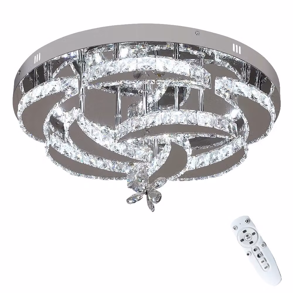 Lampada da soffitto, luminosità regolabile, design moderno ed elegante, modello B argento, CCT modificabile