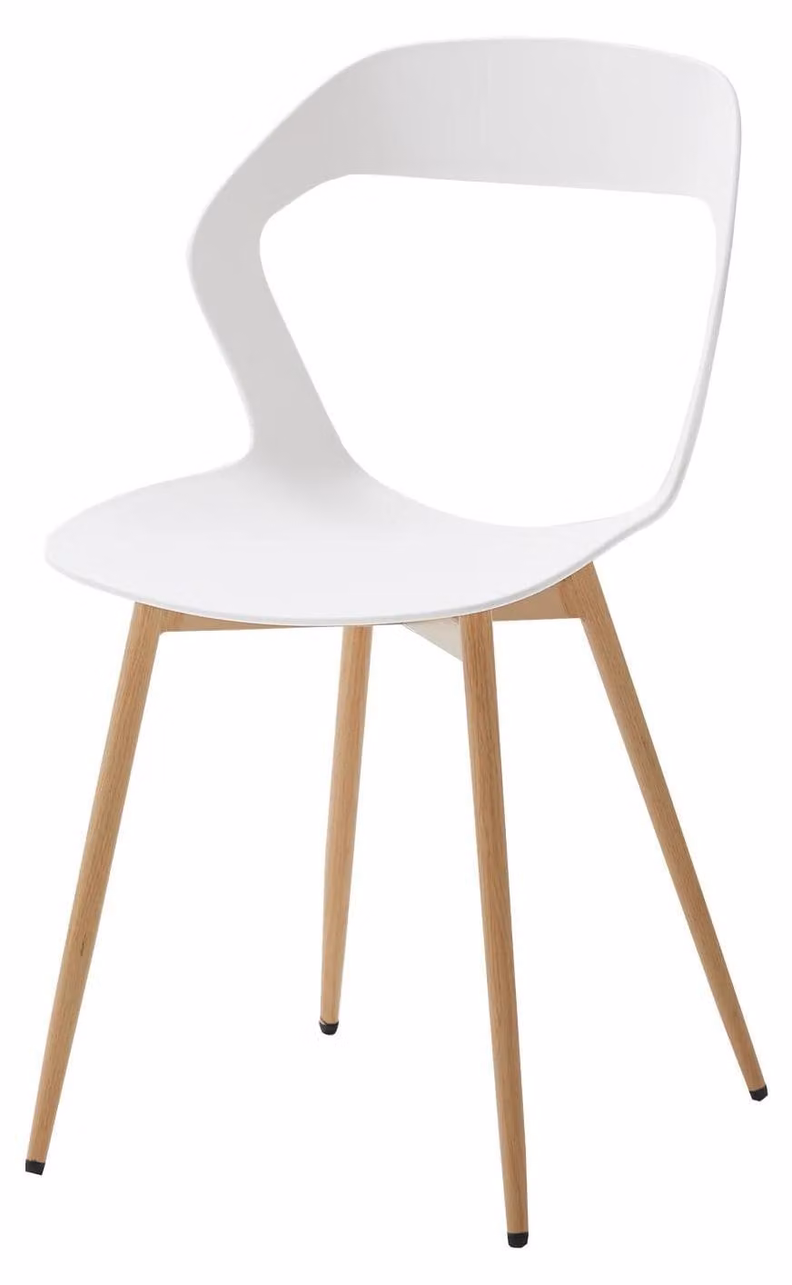 Sedie da pranzo - Set da 6 - Design scandinavo moderno - Plastica - Senza braccioli - Da montare - Bianco