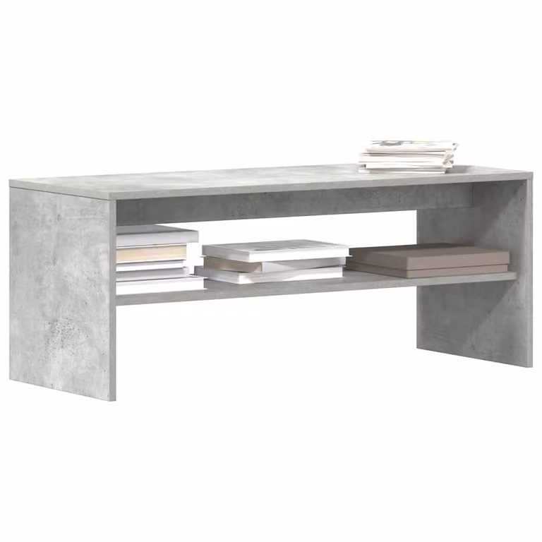 vidaXL Mobile Porta TV Moderno Grigio con Compartimenti Media in Legno e MDF L 100 x P 40 x H 40 cm