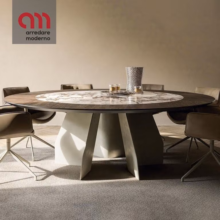 Tavolo Senator Ker-Wood Round Cattelan Italia