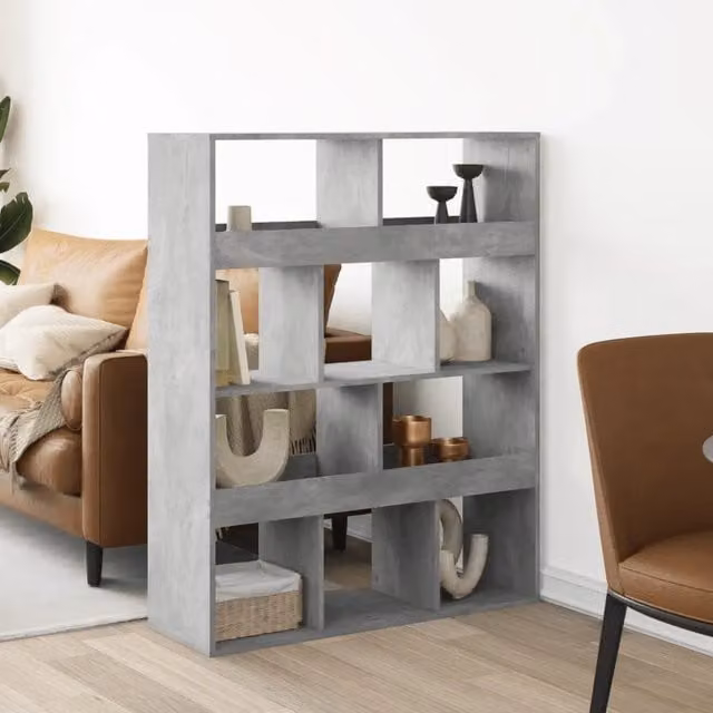 Divisorio per stanza vidaXL Grigio, moderno, in MDF, L 100 cm x P 33 cm x H 125,5 cm