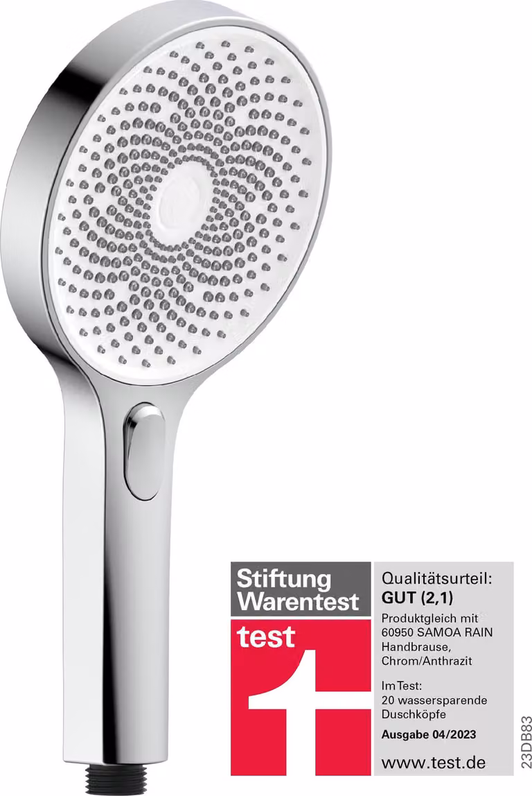 Doccetta SCHÜTTE SAMOA RAIN, soffione wellness con tecnologia velvet spray