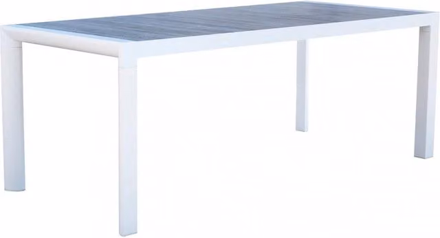 Tavolo Carson 195x90x74 h cm in Alluminio Bianco