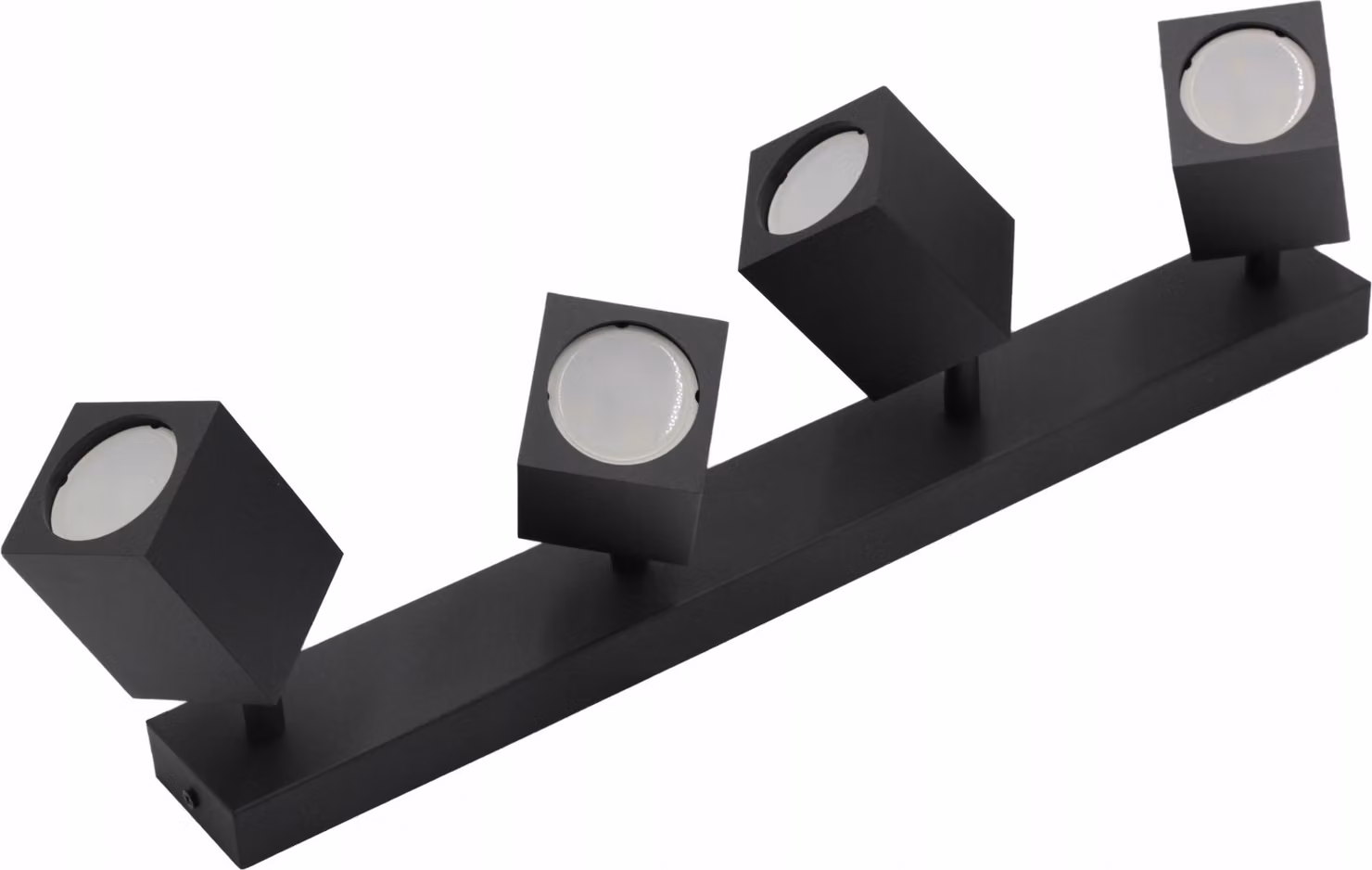 Profilo da soffitto Quantus nero 4xGU10x40W in metallo, dimensioni: 15x50x6 cm, IP20, IdeaLED