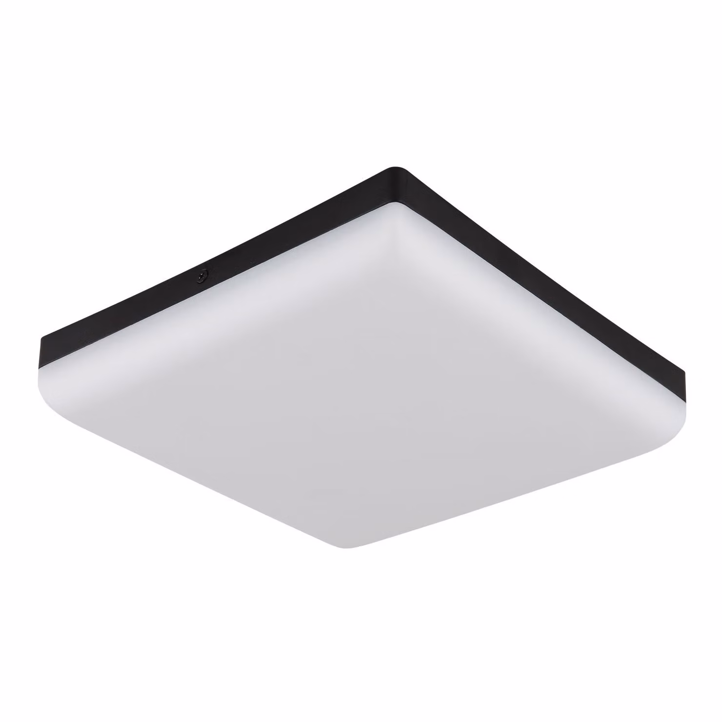 Plafoniera LED, nera, quadrata, L 22 cm