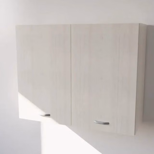 Pensile da cucina Calandrelli con 2 ante in larice bianco opaco H 72 x L 70 x P 33 cm