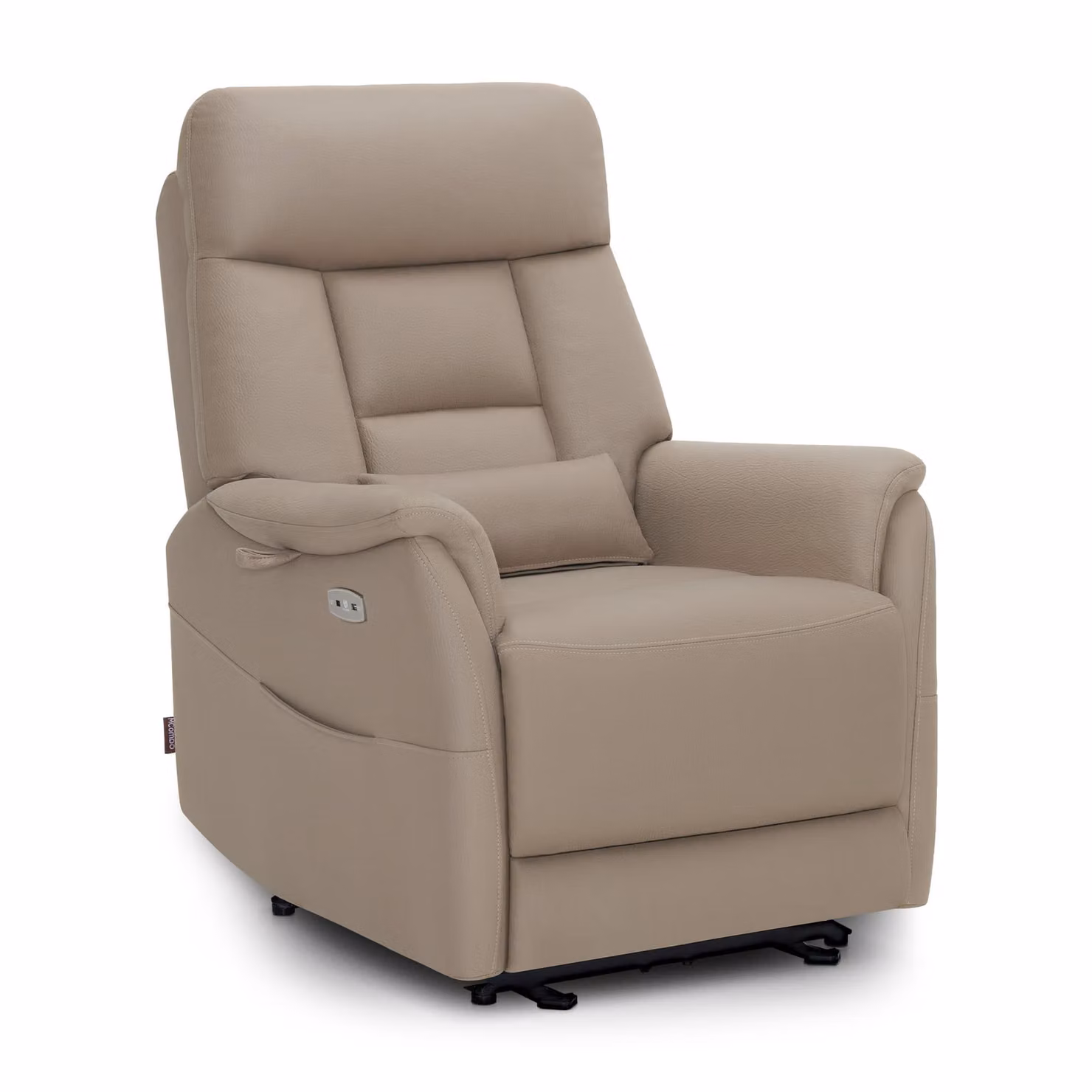 Poltrona relax M MCombo regolabile elettricamente, poltrona TV, poltrona relax, poltrona massaggiante con funzione reclinabile, 7063 (beige-marrone)