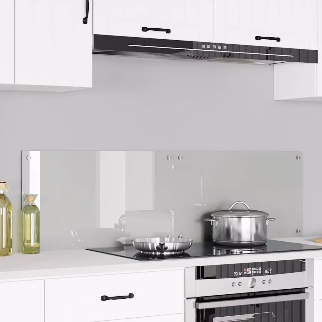 Set di 2 schienali da cucina vidaXL in vetro temperato trasparente, L 70 cm x P 40 cm
