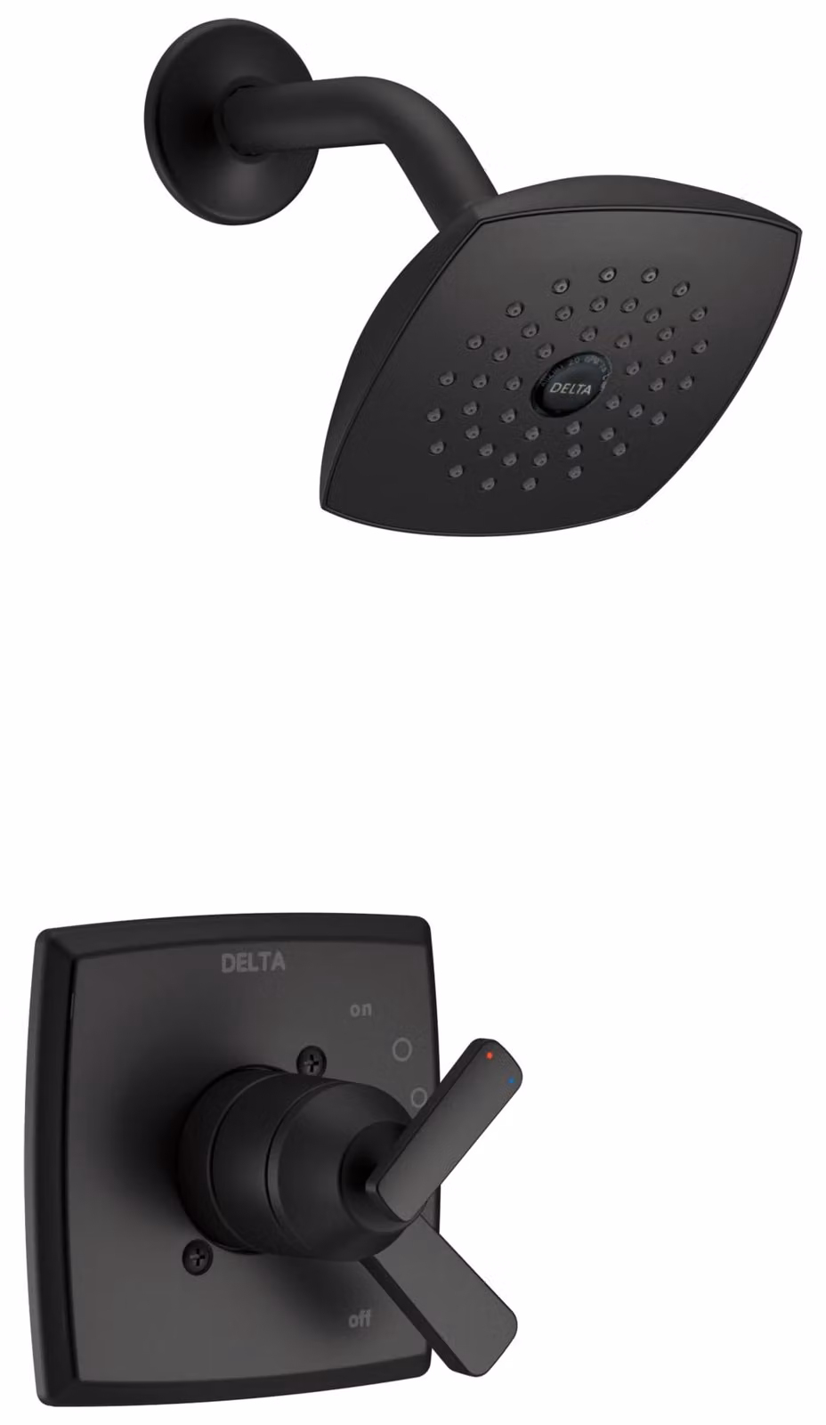Set doccia, colore nero opaco, senza valvola, 1 pezzo