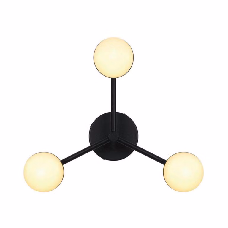 Nordlux Plafoniera di design Contina, dimmerabile, Nero, Soggiorno / Sala da pranzo, Metallo, Scandinavo, Plafoniera