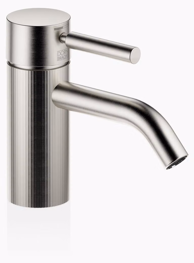 Dornbracht META Mitigeur monocommandé pour lavabo sans vidage, saillie 125mm, avec structure à facettes, 33530660-06, 33530660-06