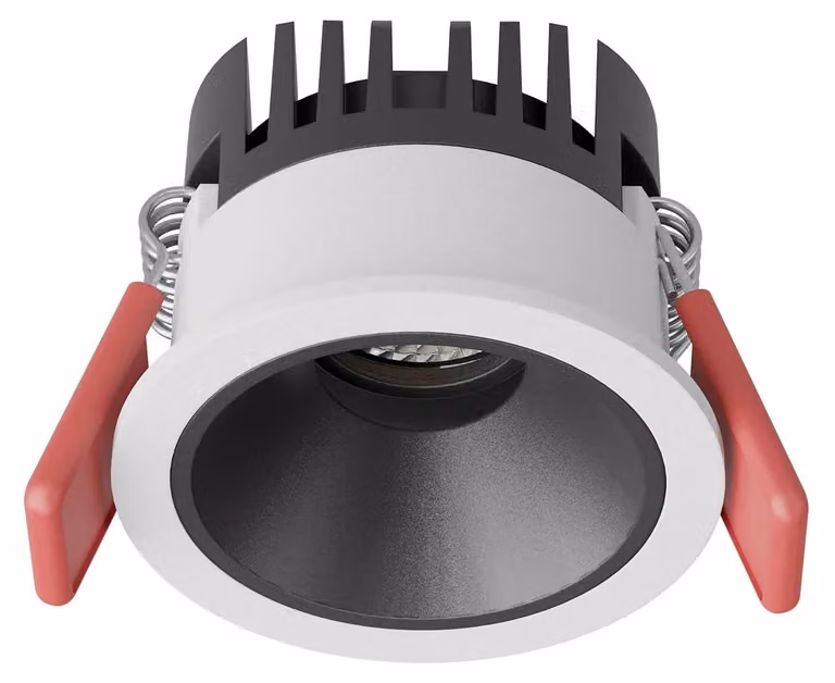 ARELUX XZEN REC. PLAFONIERA A INCASSO DALI 6W 220-240V AC, CRI 90, 36°, finitura: bianco/nero - 2700K - Plafoniera in gesso (da verniciare) (ZN01UWW DALI SWH/SBK)