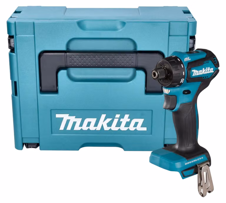 Makita DDF 083 ZJ Trapano avvitatore a batteria 18 V 40 Nm 1/4'' brushless + Makpac - senza batteria, senza caricabatteria