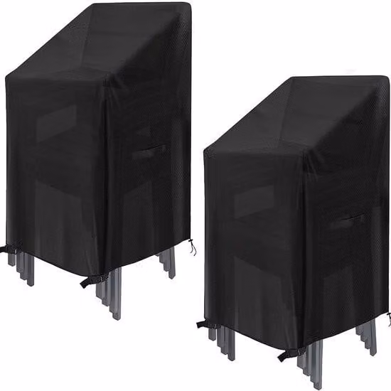 Gazebo da giardino impermeabili, confezione da 2, in tessuto Oxford 210D - Gazebo resistenti alle intemperie e adatti per aree umide - Gazebo modulari per terrazza - Gazebo modulari neri - 75 x 75 x 120 cm - Nero
