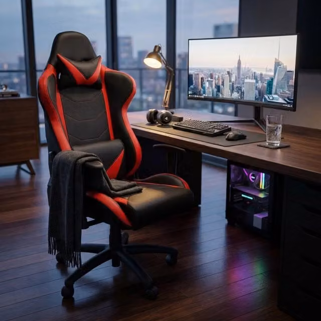POLTRONA DA GAMING FALLOUT ROSSO E NERA