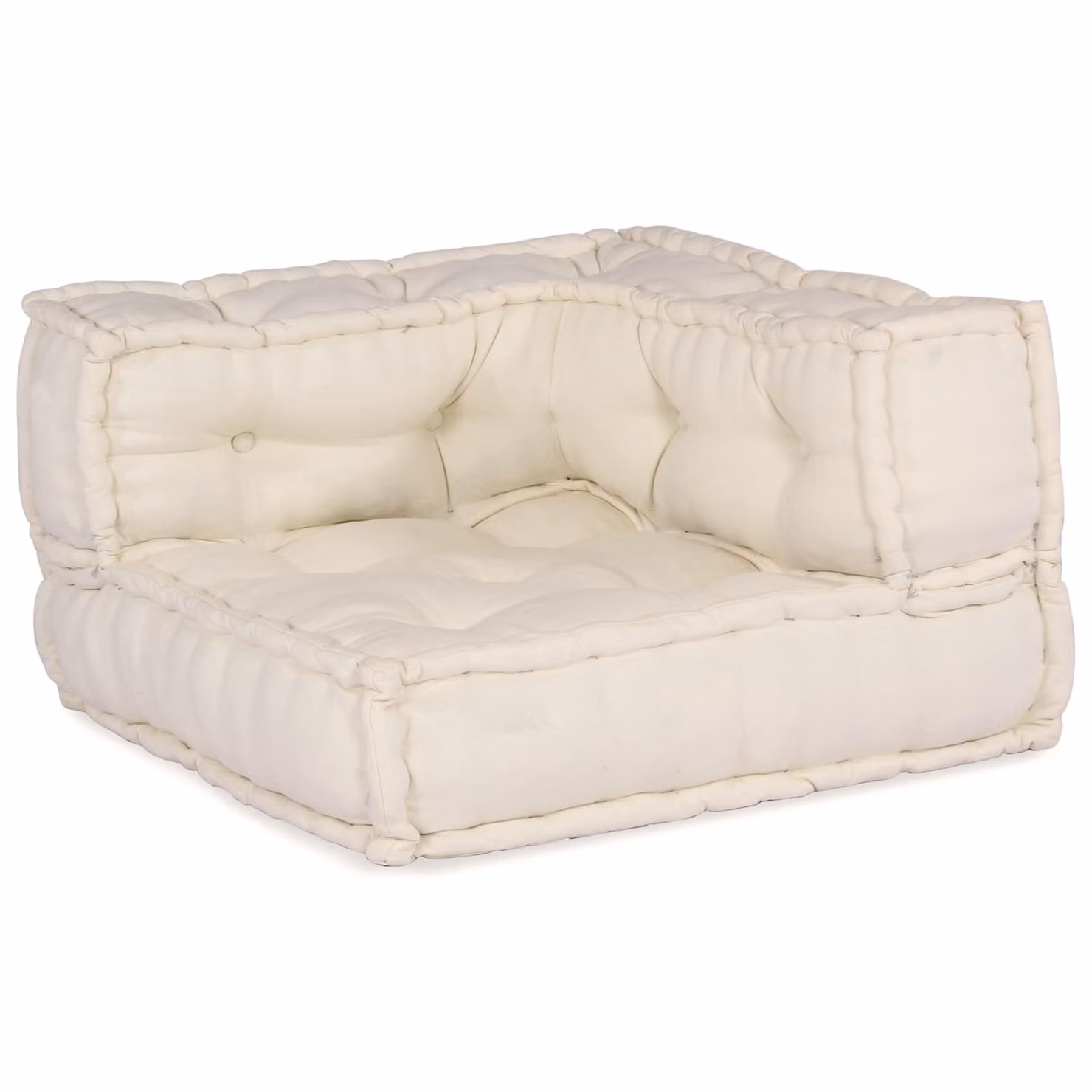 Unità di Divano Modulare a L vidaXL in Tessuto Beige, L/P/H: 210 x 140 x 56 cm