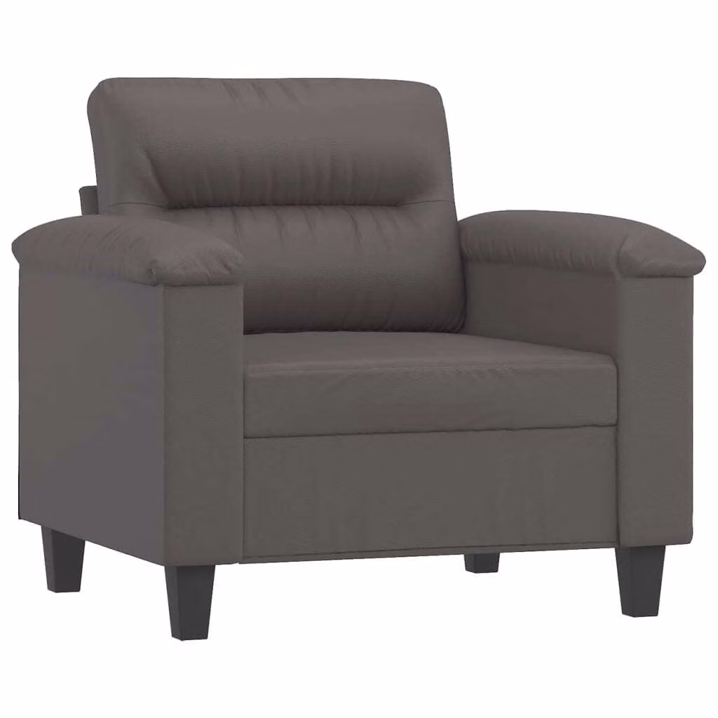 Poltrona Grigia 60 cm in Pelle finta