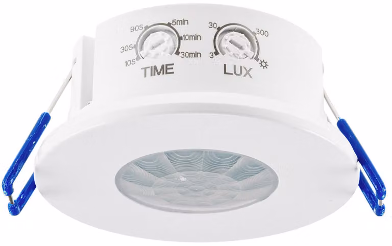 Rilevatore di movimento da incasso a soffitto 360° IP65 PIR LED adatto al rilevamento di 8 m 76x36 mm