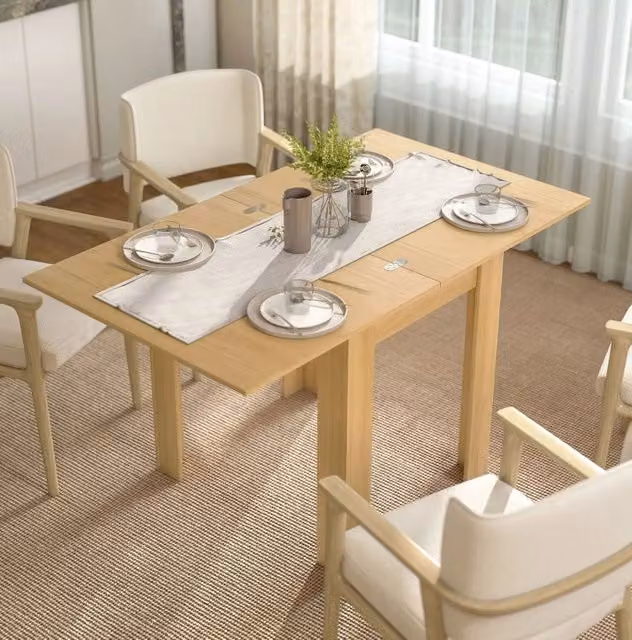 Tavolo da pranzo estensibile 70/140 x 80 cm effetto legno