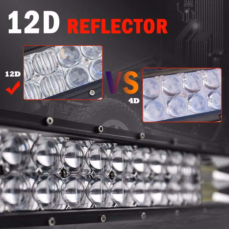 Barra luminosa a LED per fuoristrada - 42 pollici, rettangolare - 820 W di potenza - Nera - Grado di protezione IP68 (impermeabile)