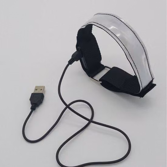 Braccialetto LED riflettente, braccialetto LED, luce notturna, luce da tapis roulant per attività all'aperto