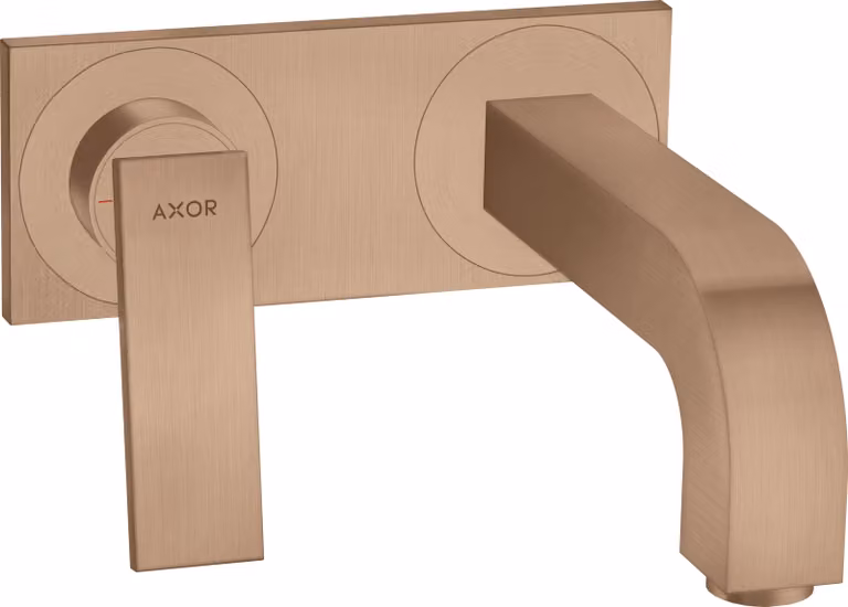 hansgrohe AXOR Citterio Mitigeur de lavabo, encastré, saillie 220mm, garniture découlement non verrouillable, avec plaque, 39119310, 39119310