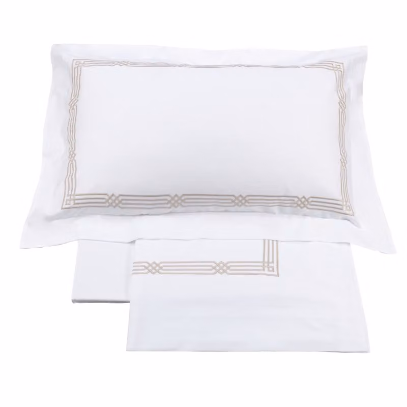 SERBELLONI Completo letto - Taglia: 2 piazze,Colore: SERBELLONI - BIANCO/CORDA