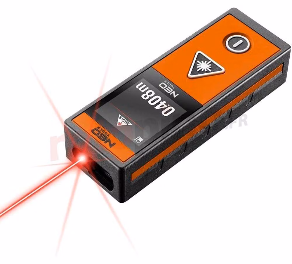 NEO TOOLS Distanziometro laser, portata 40 m, touch screen