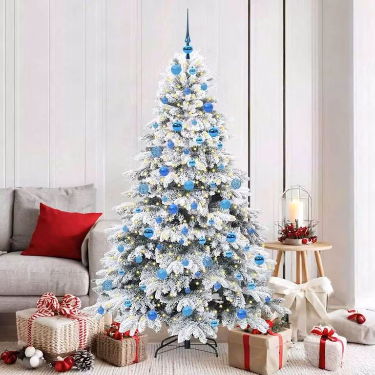 Maison Exclusive - Albero di Natale artificiale con 300 luci LED bianche, altezza 180 cm, realizzato in PE e PVC