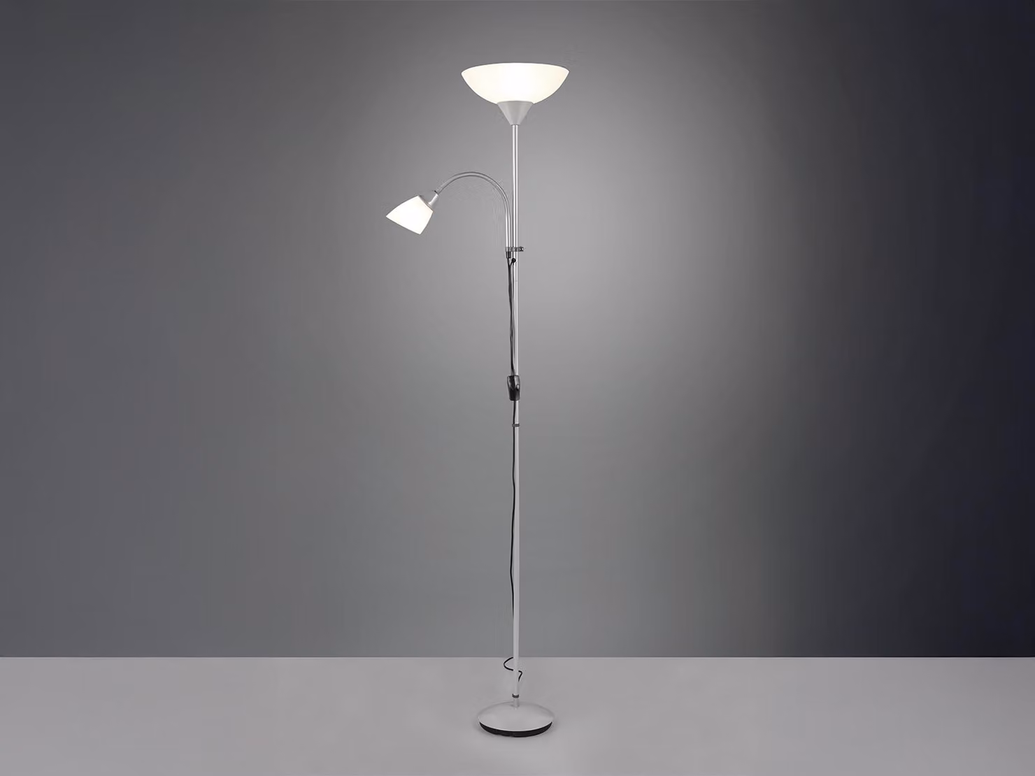 Grande illuminatore a LED con lampada da lettura, lampada da terra classica da soggiorno di design