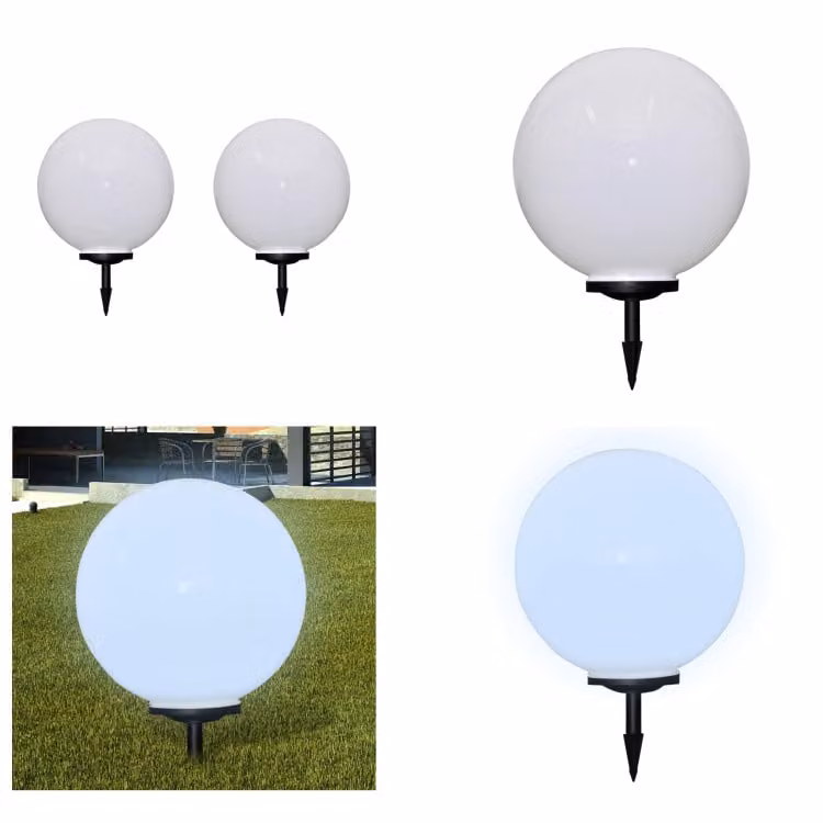 vidaXL Luci da sentiero 2 pz. LED 50 cm con picchetto a terra - Lampada da giardino - Lampade da giardino - Luce da giardino - Luci da giardino