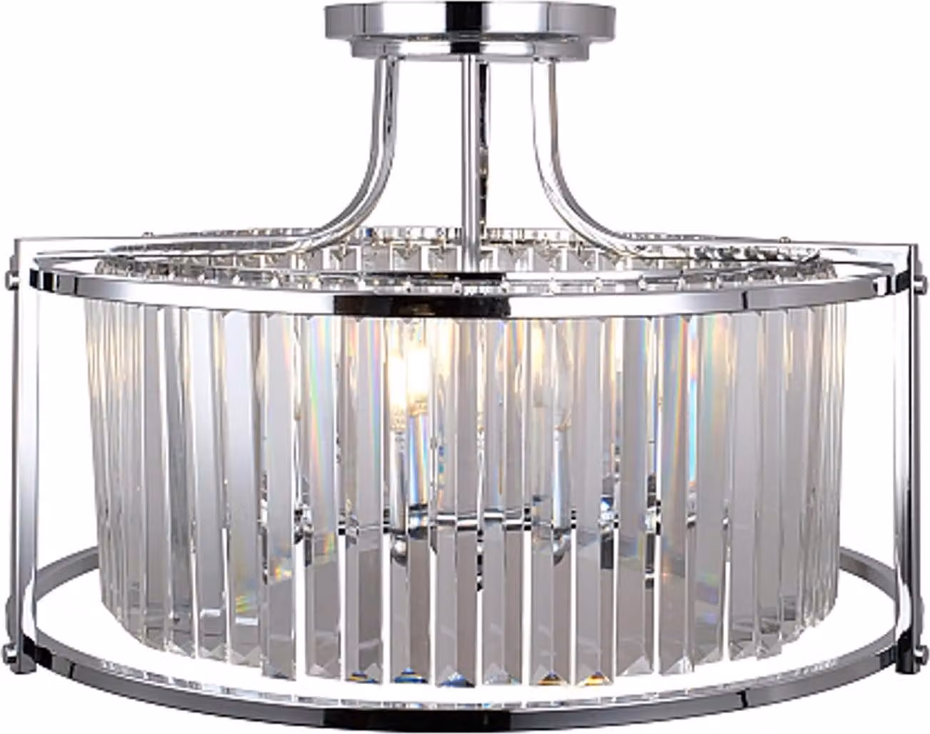 Asbury C - Hampton crystal plafond cromo 58cm