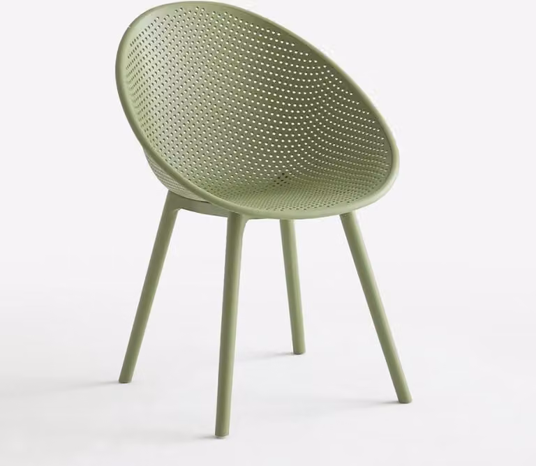 Sedia moderna per sala da pranzo, giardino, cucina, area esterna Arielle - Verde scuro