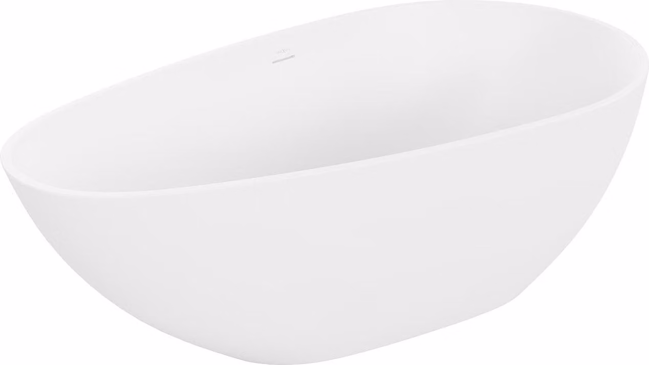 Mexen Palermo vasca da bagno freestanding in conglomerato 150 x 78 cm, bianco opaco - 57211507800