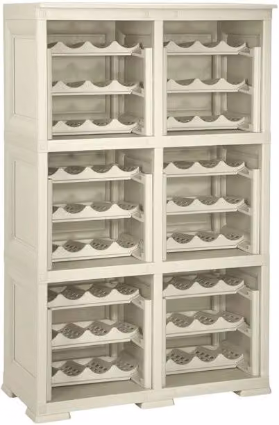 Scaffale portabottiglie Tontarelli Omnimodus per 72 bottiglie, cantinetta moderna a vista, L: 79 cm, P: 42,5 cm, H: 125 cm – 1