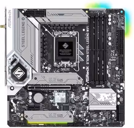 Scheda Madre Asrock B760 LGA1700 Micro ATX DDR5 con Wi-Fi ed Ethernet/LAN