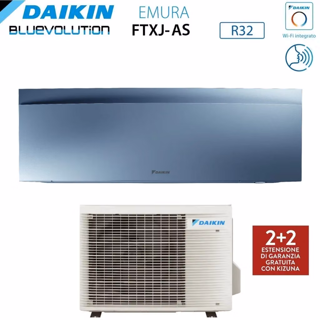 Condizionatore Split Daikin Emura Silver III 9000 BTU FTXJ25AS con Wi-Fi Integrato e Classe Energetica A+++ Argento – 2