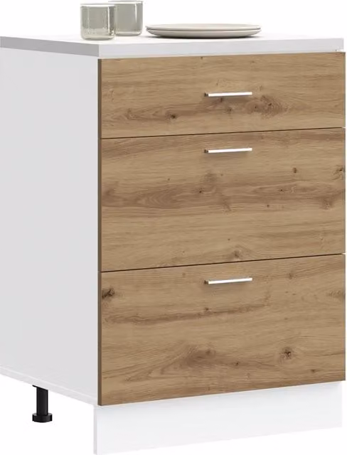 Base da Cucina-Mobile Base da Cucina ¡°Lyon¡± Rovere Artigianale Legno Multistrato
