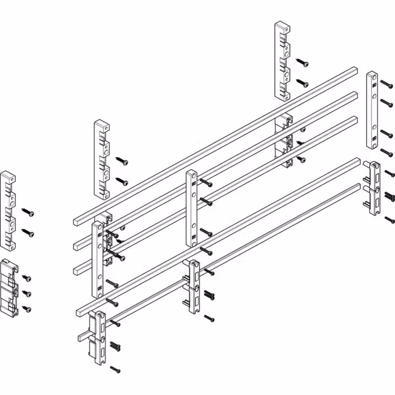 Modulo barra collettrice ABN a incasso 3FB/3RE 60 mm con CU 12x10 mm, a 5 poli, EBM 70 mm MTSC33735