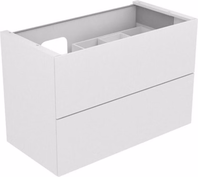 KEUCO EDITION 11 Meuble sous-lavabo pour lavabos encastrables, 2 tiroirs à casseroles, position du lavabo à gauche, 1050x700x535mm, 31255280000, 31255280000