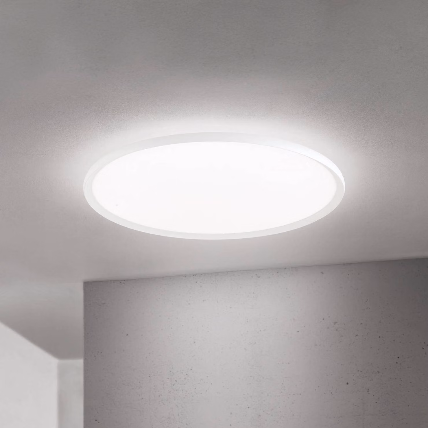 ORION Plafoniera a LED Kant, dimmerabile, Bianco / Opale, Soggiorno / Sala da pranzo, Alluminio, Moderno, Plafoniera LED