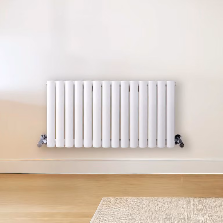 Radiatore Orizzontale Doppio Design Bianco 400x826mm 690W - Alta Resa - Stile Moderno - Revive