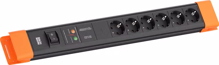 BACHMANN CONNECTUS 6xCEE7/3, 1xGVS 1xinterruttore 2,0m CEE7/7 Sw/Or
