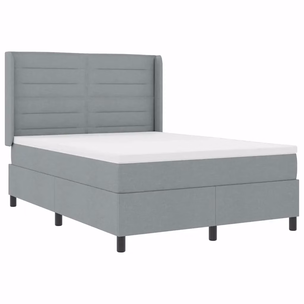 Letto a molle con illuminazione LED vidaXL in tessuto grigio, L/P: 140 x 200 cm – 2