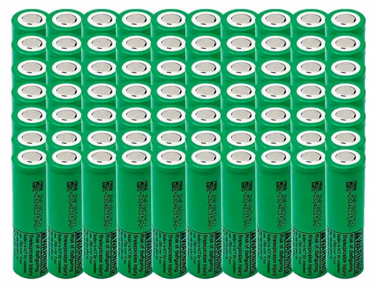 Batterie al litio, capacità 3500mAh, corrente di scarica 25A, confezione da 70 pezzi (MJ1)